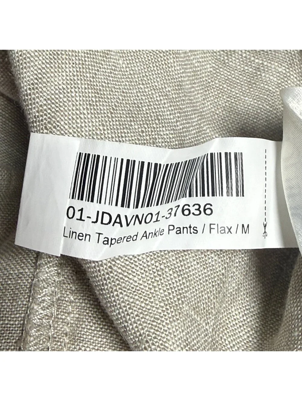 Quince 100% European Linen Tapered Ankle Pants Flax Beige Size Medium NWOT